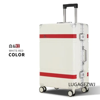 קיבולת גדולה מתגלגל מזוודות עם גלגלים ספינר אלומיניום מסגרת המזוודה גברים, נשים, נסיעות טרולי התיק תא המטען