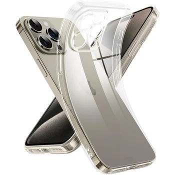 סיליקון ברור במקרה רך עבור iPhone 15 Pro מקס 14 Pro מקס 13 Mini 12 Pro 11 4G XS מקס XR Ultra Thin כיסוי אחורי דק
