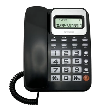 פתול טלפון שולחן העבודה של הטלפון הקווי עם המתקשר להציג KX-T2036CID