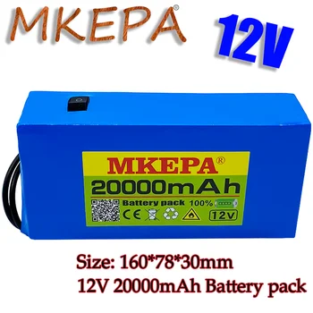 נייד חדש 12v 20000mAh Lithium-ion Battery pack DC 12.6 V 20Ah סוללה עם האיחוד האירופי Plug