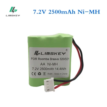 Limskey 7.2 V Ni-MH סוללה 2500mAh על iRobot Braava 320 321 עבור נענע 4200 4205 הרצפה שואב רובוט 4408927 7.2 וולט.