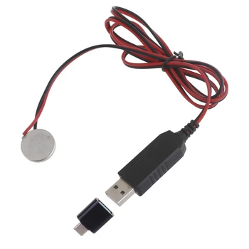 USB CR2032 3V כבלים CR2032 3V סוללת+Type-C מתאם