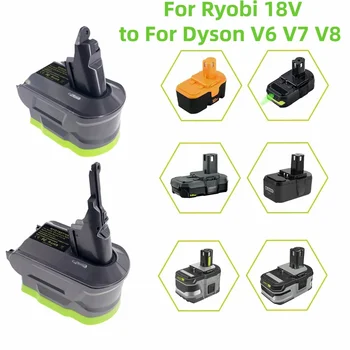 על דייסון V6 V7 V8 סוללה מתאם עבור Ryobi 18 וולט אחד+ סוללה להמיר עבור דייסון SV03 SV04 SV09 DC62 אבק V6 V7 V8 סדרה