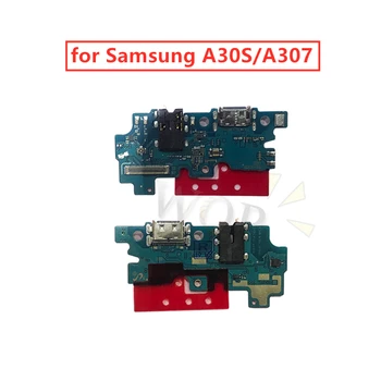 עבור Samsung Galaxy A30S A307 מטען USB נמל עגינה מחבר PCB לוח סרט להגמיש כבלים יציאת טעינה החלפת רכיב ספא