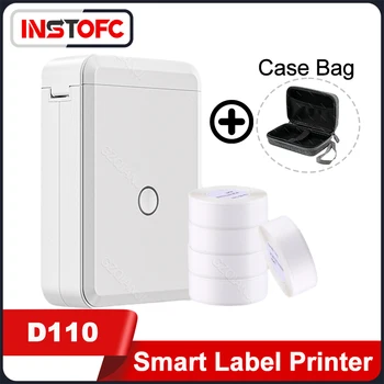NIIMBOT D110 תוויות מכונה עם טייפ נייד Bluetooth כף יד בצבע אחד מדפסת תרמית עבור Office Home חנות להשתמש