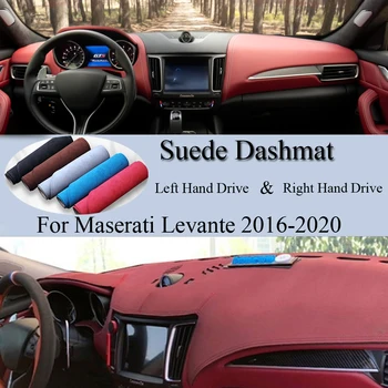 זמש עור Dashmat המחוונים כיסוי כרית דאש מחצלת אביזרי רכב שמשיות עבור מזראטי לבנטה 2016 2017 2018 2019 2020