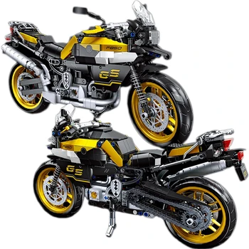 רעיונות סדרה העיר קטר אופנוע בניין טכניים F850 GS אופנוע לבנים דגם צעצוע עבור הילד מתנת יום הולדת MOC