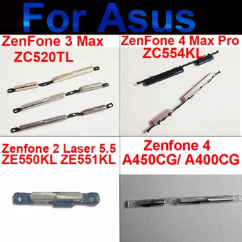 כוח לחצני עוצמת קול עבור Asus Zenfone 4 2 לייזר 5.5/3 מקס/4 מקס Pro/ 4 A400CG על כוח, נפח צד כפתורים להחליף מפתחות חלקים
