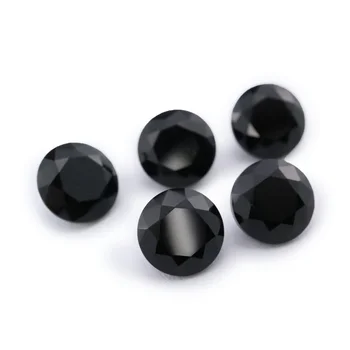 1Pcs טבעי עגול שחור אוניקס פנים להשתחרר חן טבע יקר למחצה אבן DIY תכשיטים ציוד 4110170