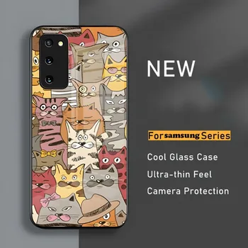3D הבלטה קריקטורה, חתולים טלפון Case For Samsung S23 A54 S21 S22 אולטרה-42 32 52 51 הערה 23 S10-E פלוס S20 FE Pro A12 כיסוי זכוכית